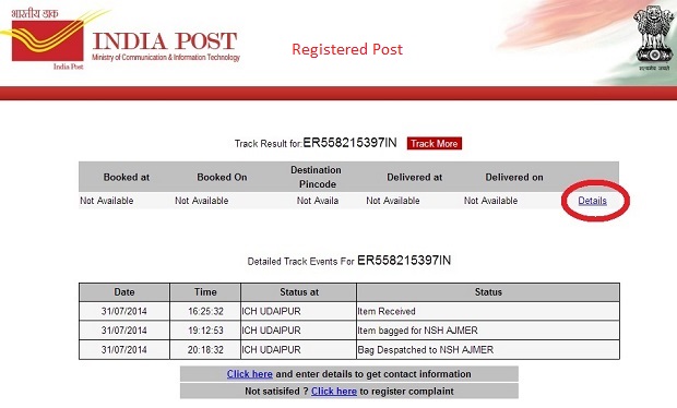 registered post tracking